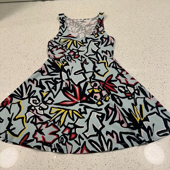 VANS Multicolored Skater Love Triangle Empire Tank Sleeveless Dress Stretch - Picture 3 of 6